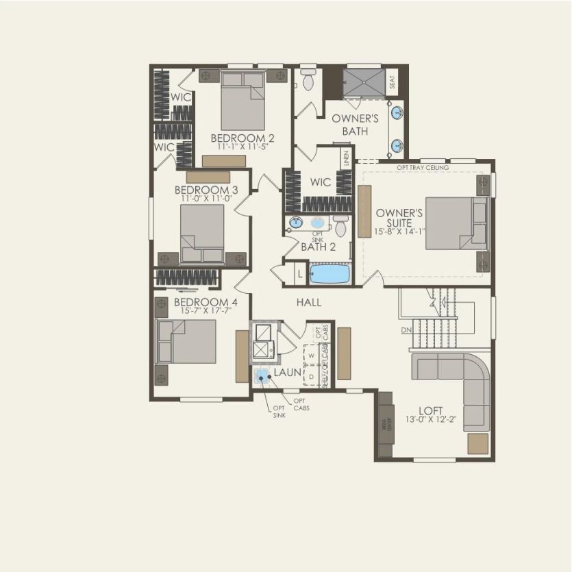 Second Floor 4 br / 2.5 ba