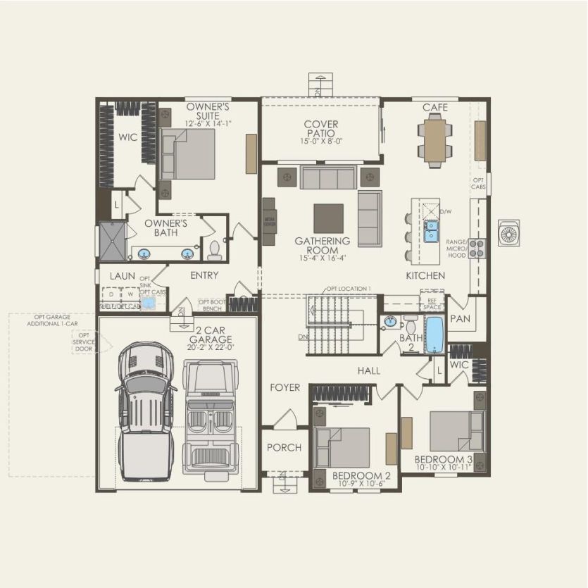 First Floor 3 br / 2 ba