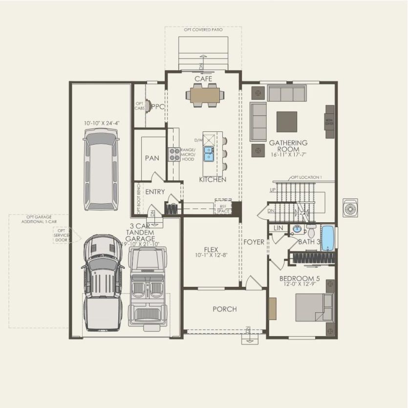 First Floor 5 br / 3 ba
