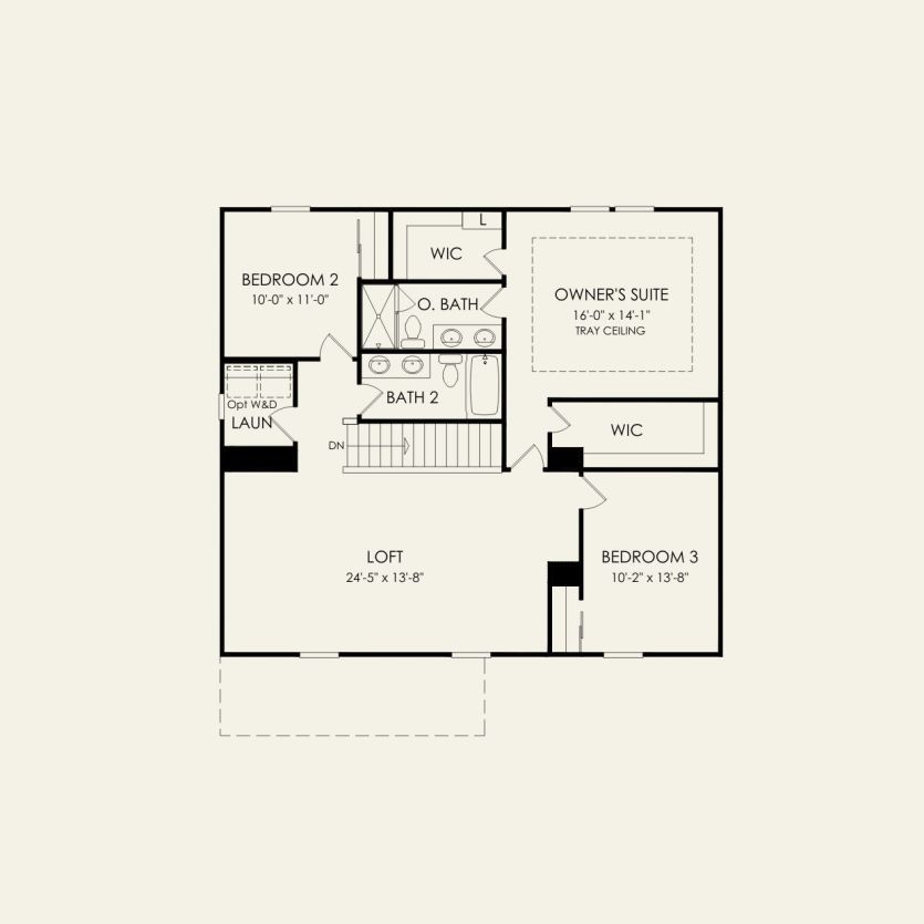Second Floor 3 br / 2 ba