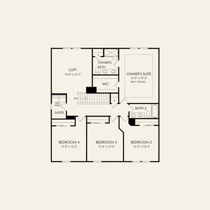 Second Floor 4 br / 2 ba