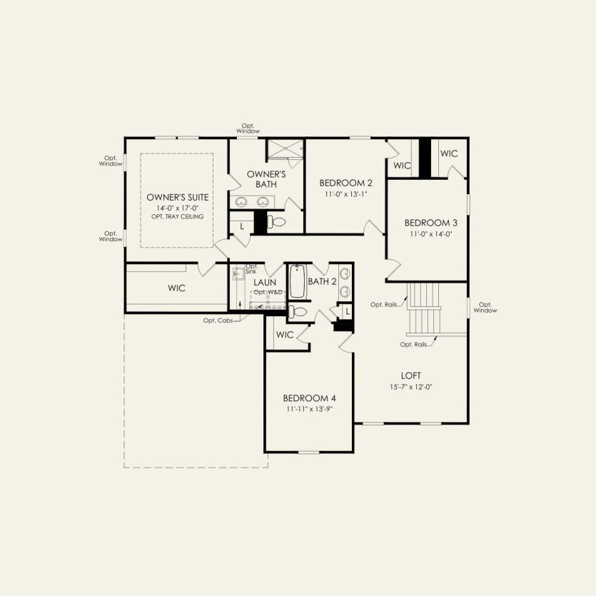 Second Floor 4 br / 2 ba