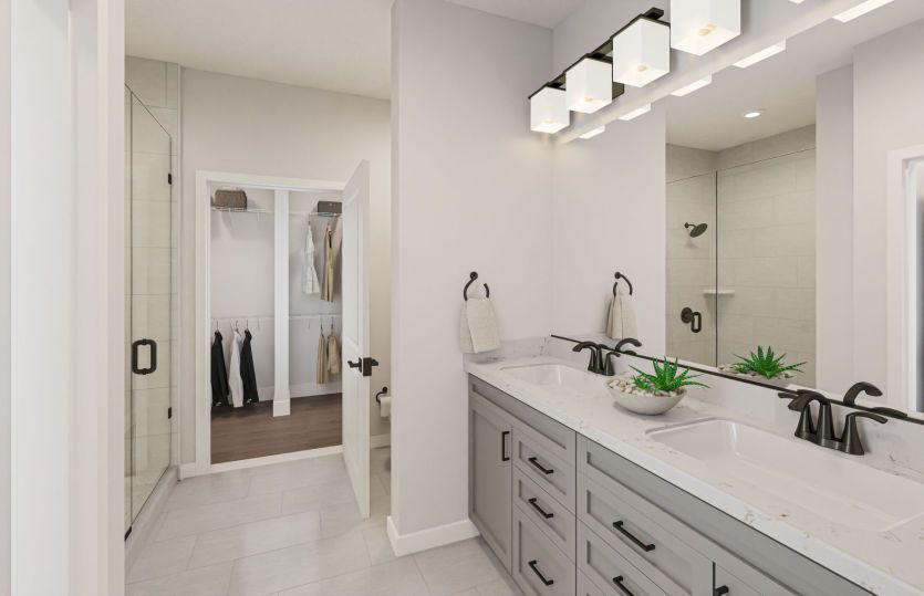 Luxurious Owner's Bath with a Walk-in Closet