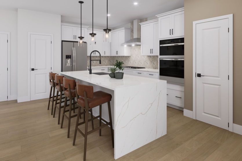 Gourmet Kitchen Opens to the Café and Gathering Room