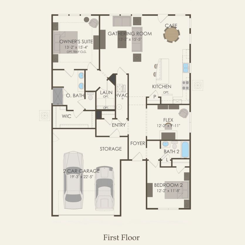 First Floor 2 br / 2 ba
