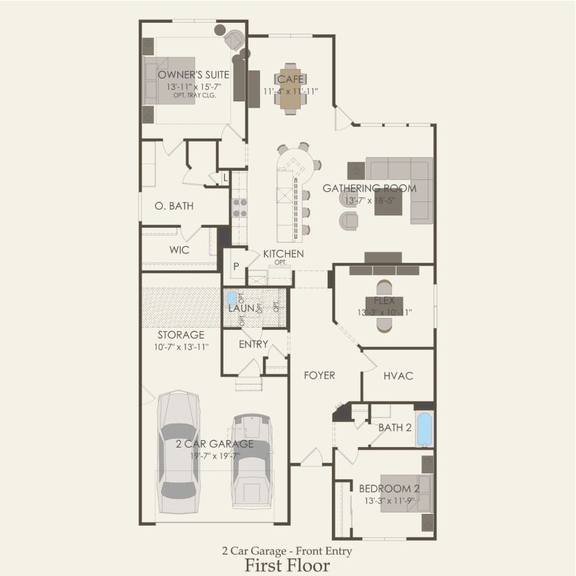 First Floor 2 br / 2 ba