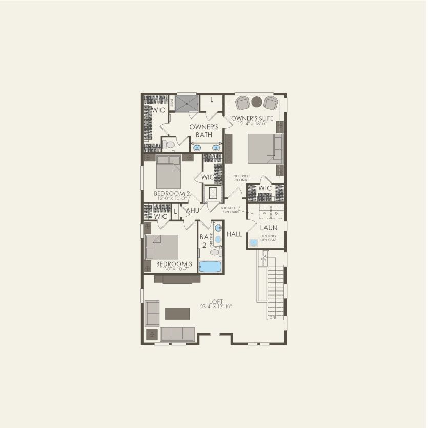 Second Floor 3 br / 2.5 ba