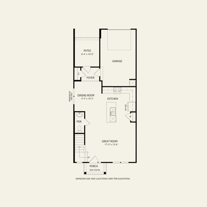 First Floor 3 br / 2 ba