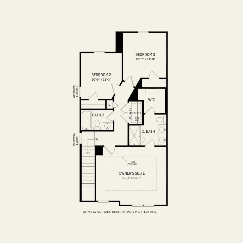 Second Floor 3 br / 2 ba