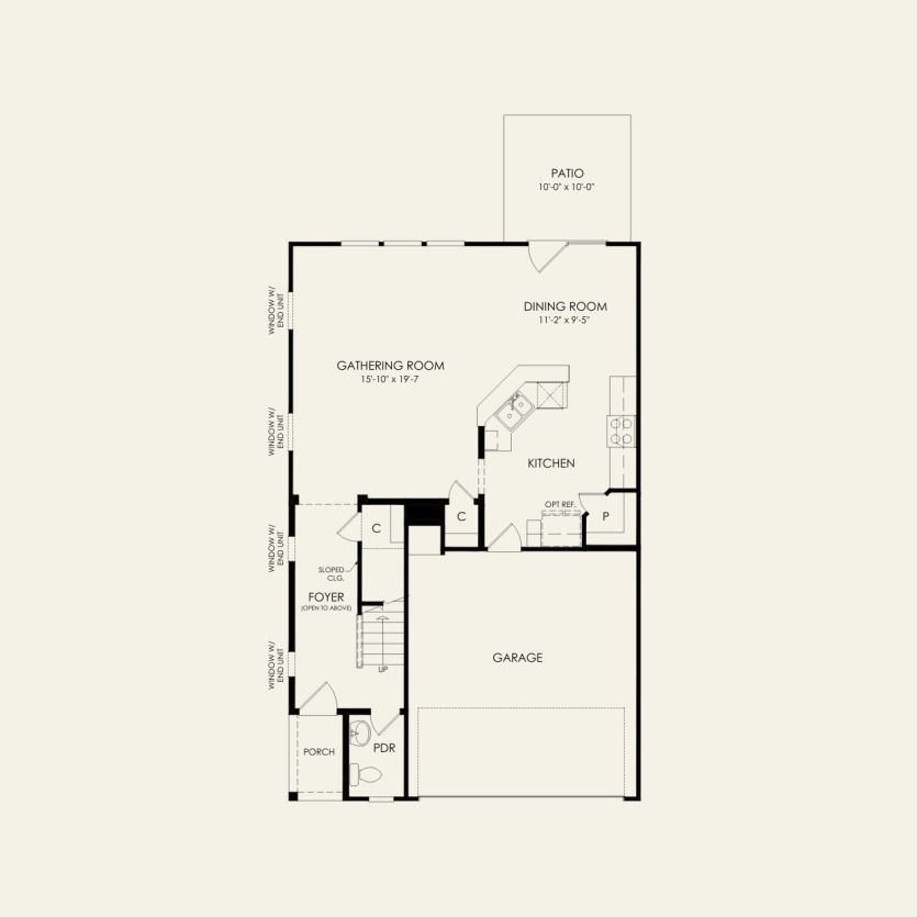 First Floor 3 br / 2 ba