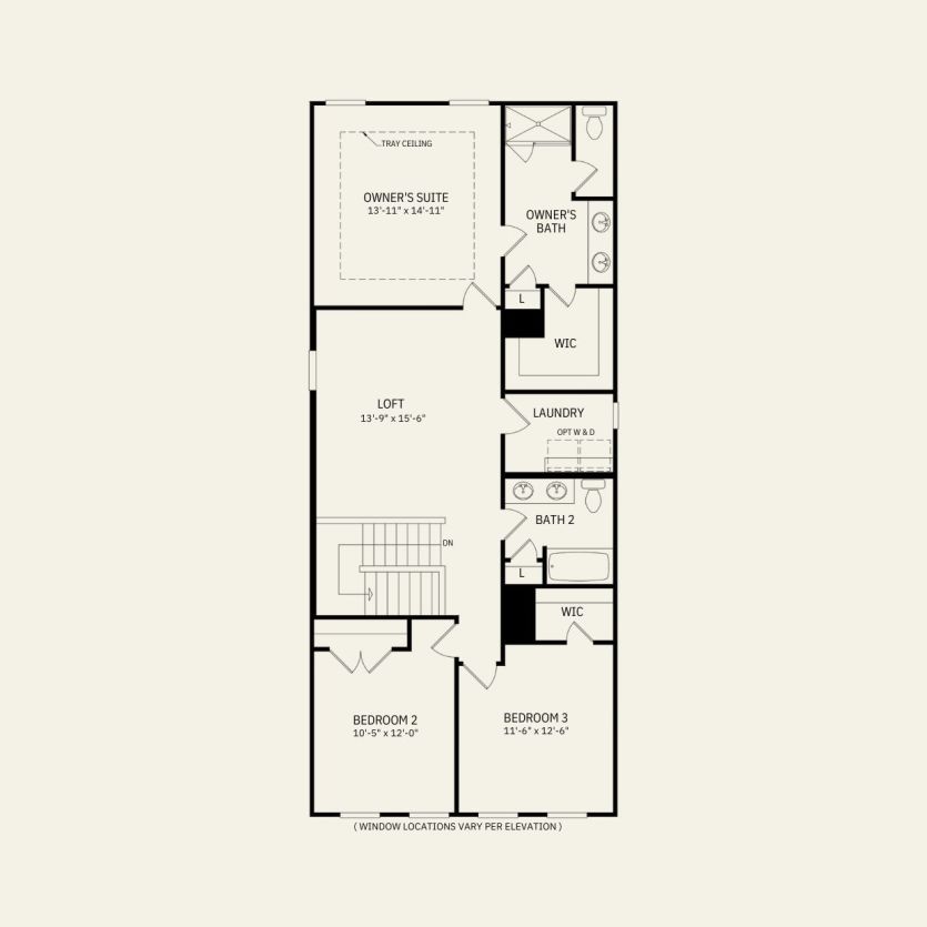 Second Floor 3 br / 2 ba