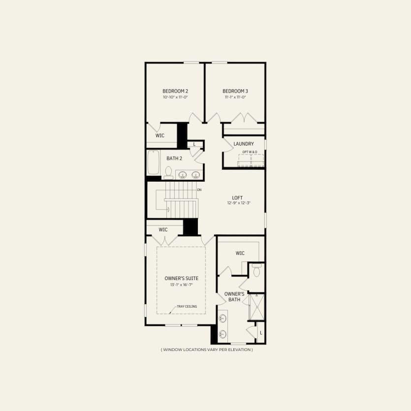 Second Floor 3 br / 2 ba