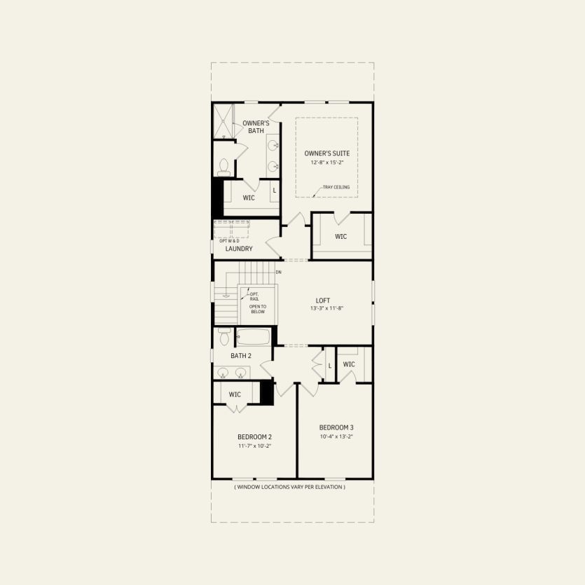 Second Floor 3 br / 2 ba