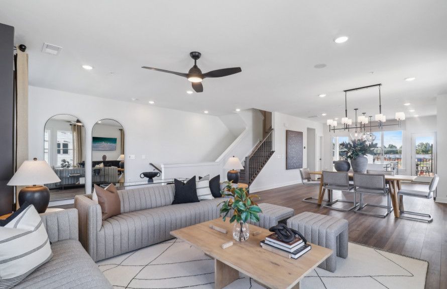 Sunlit Gathering Room Opens to the Café and Kitchen