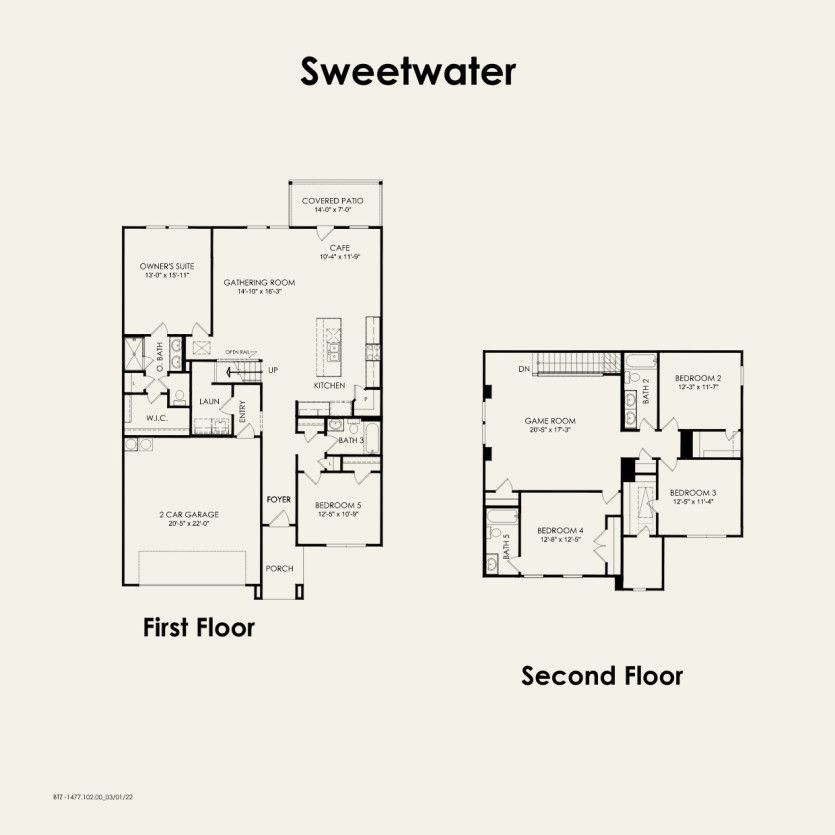 First Floor 5 br / 4 ba