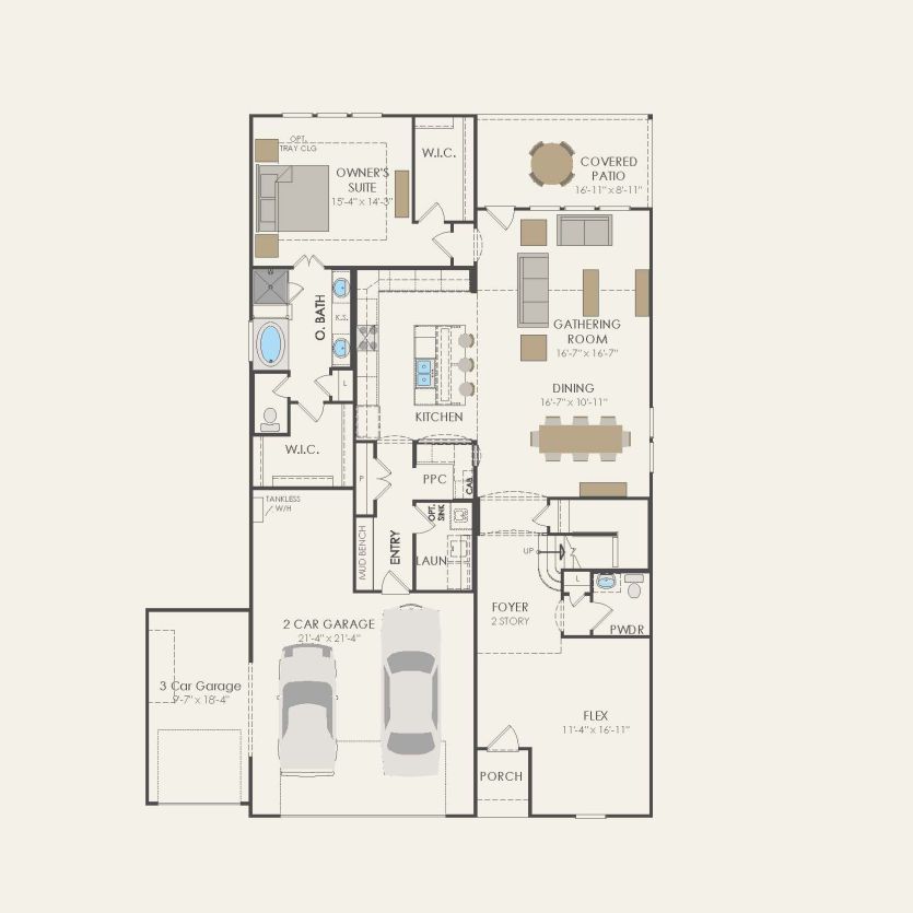 First Floor 4 br / 2.5 ba