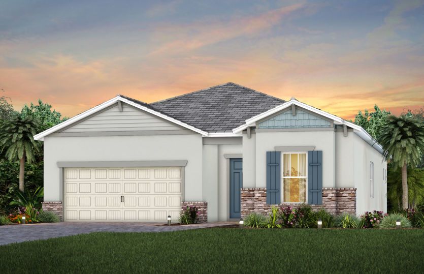Exterior C2 with stone