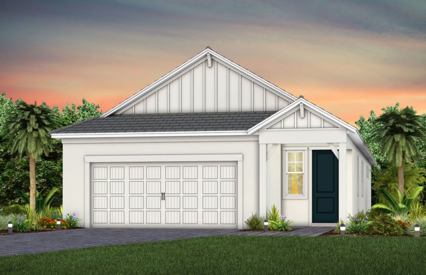 Elevation FH2 in Farmhouse White Dark Knight