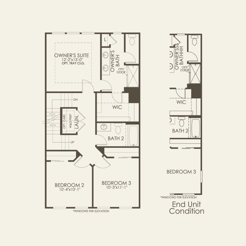 Third Floor 3 br / 3.5 ba