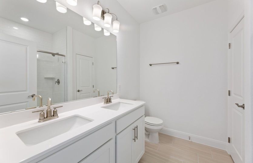 Double Vanity Sink at Owner's Bathroom