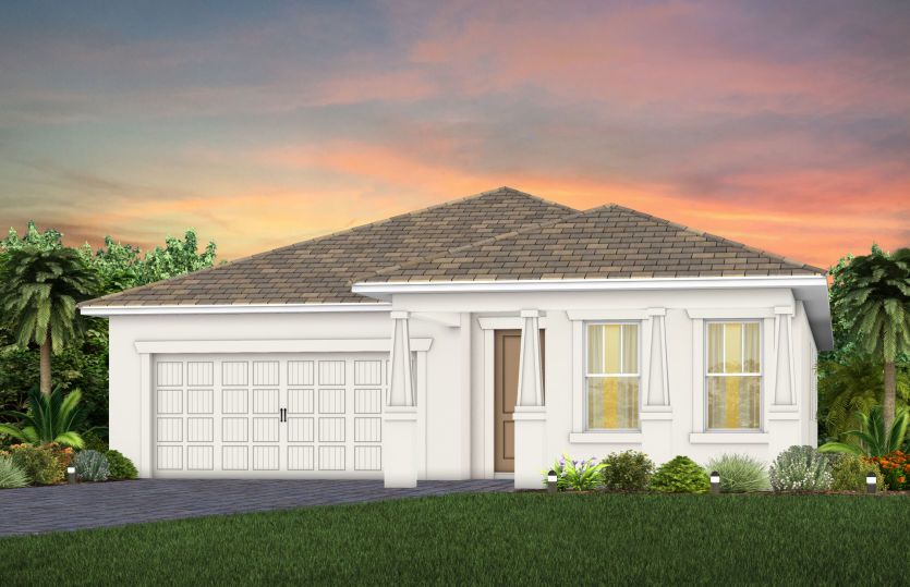 Elevation C202 in Craftsman Snowbound