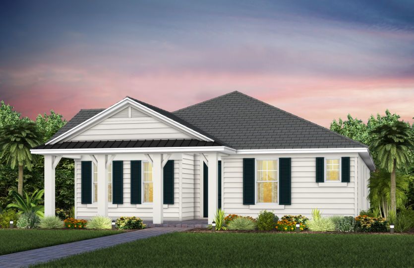 Elevation FH1 in Farmhouse Spare White Dark Knight