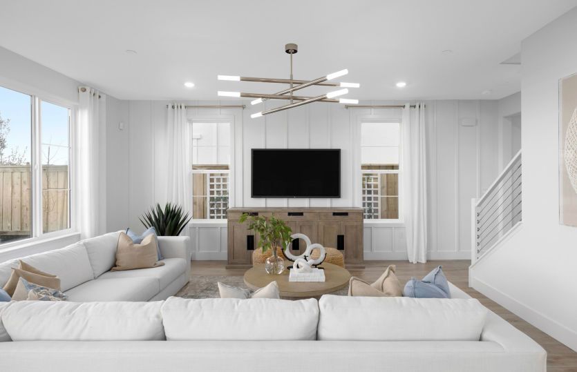 Spacious illuminated gathering room