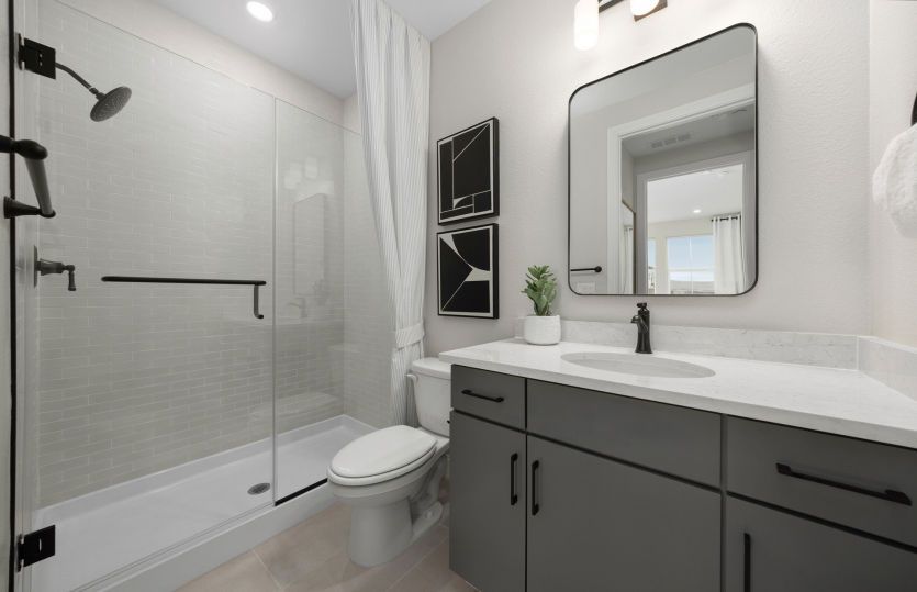 First floor full bathroom with walk-in shower