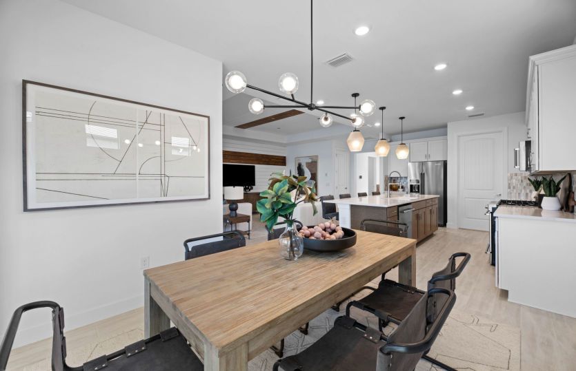 Cafe dining area located off kitchen
