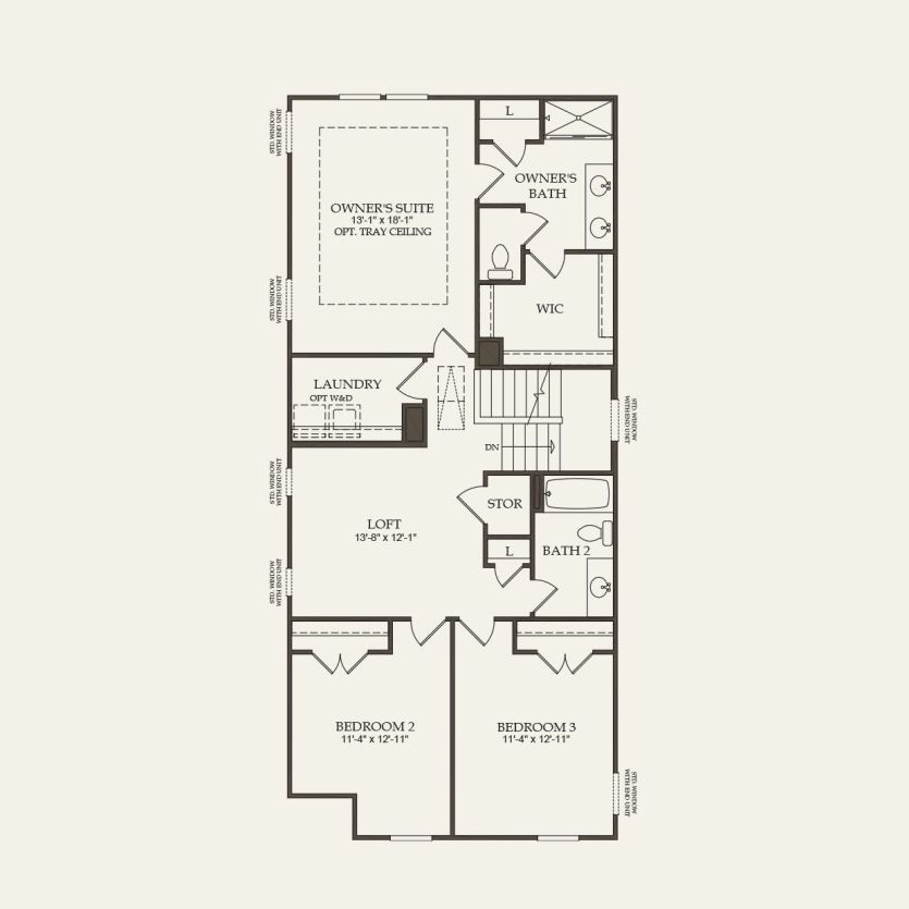 Second Floor 3 br / 2.5 ba