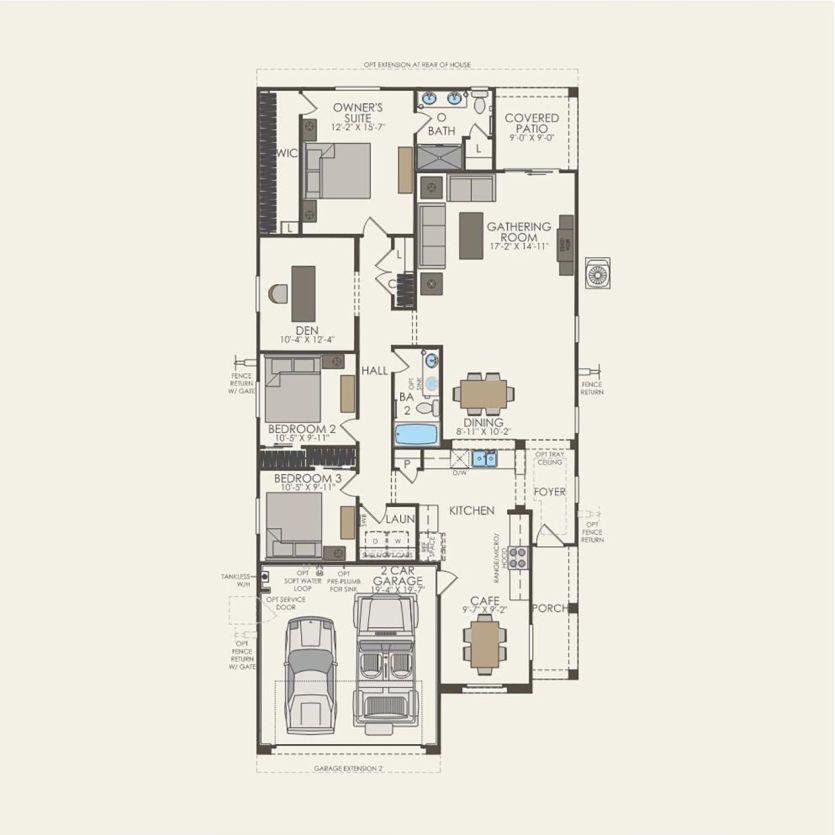 First Floor 3 br / 2 ba