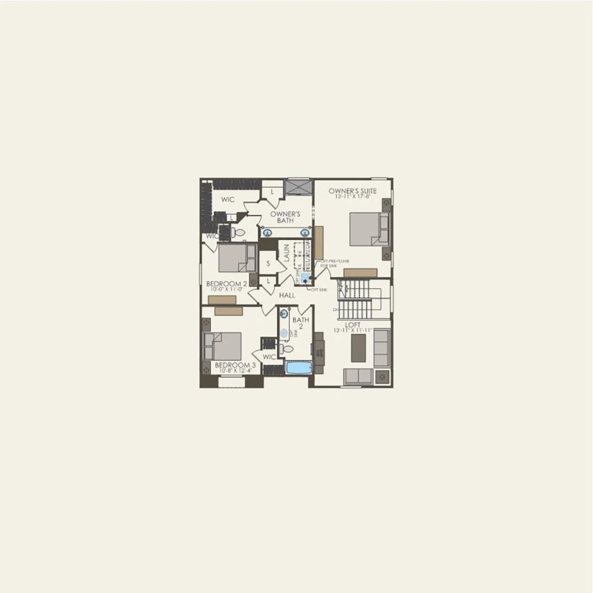 Second Floor 3 br / 2.5 ba
