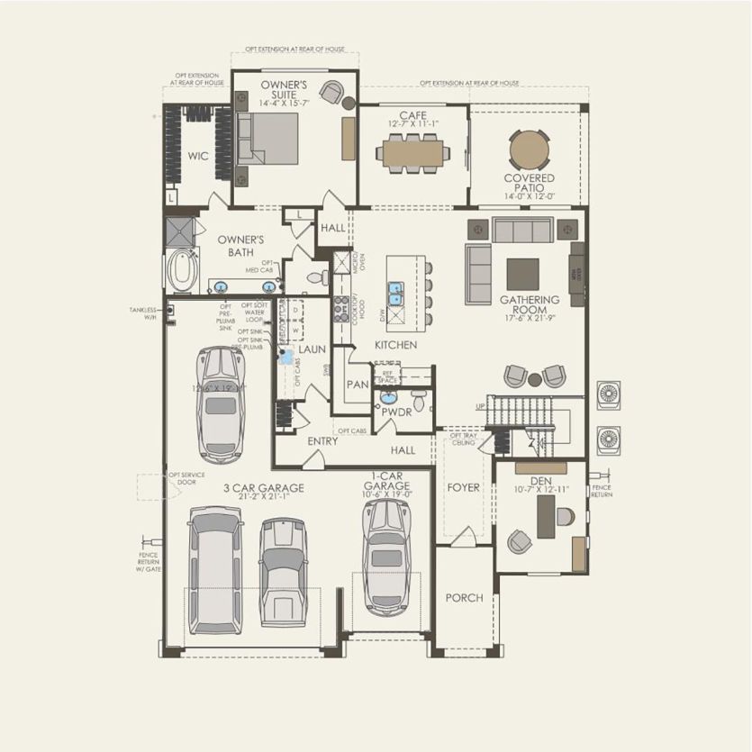 First Floor 5 br / 3.5 ba