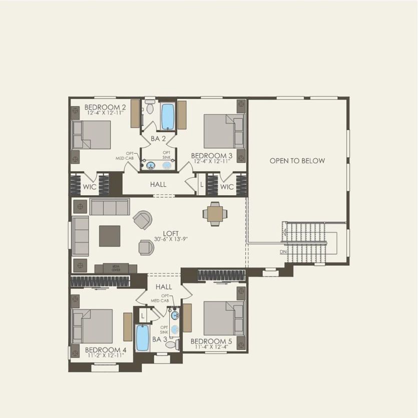Second Floor 5 br / 3.5 ba