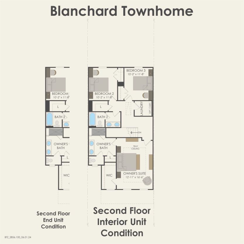 Second Floor 3 br / 2.5 ba