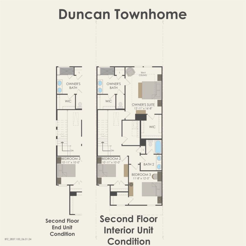 Second Floor 3 br / 2 ba