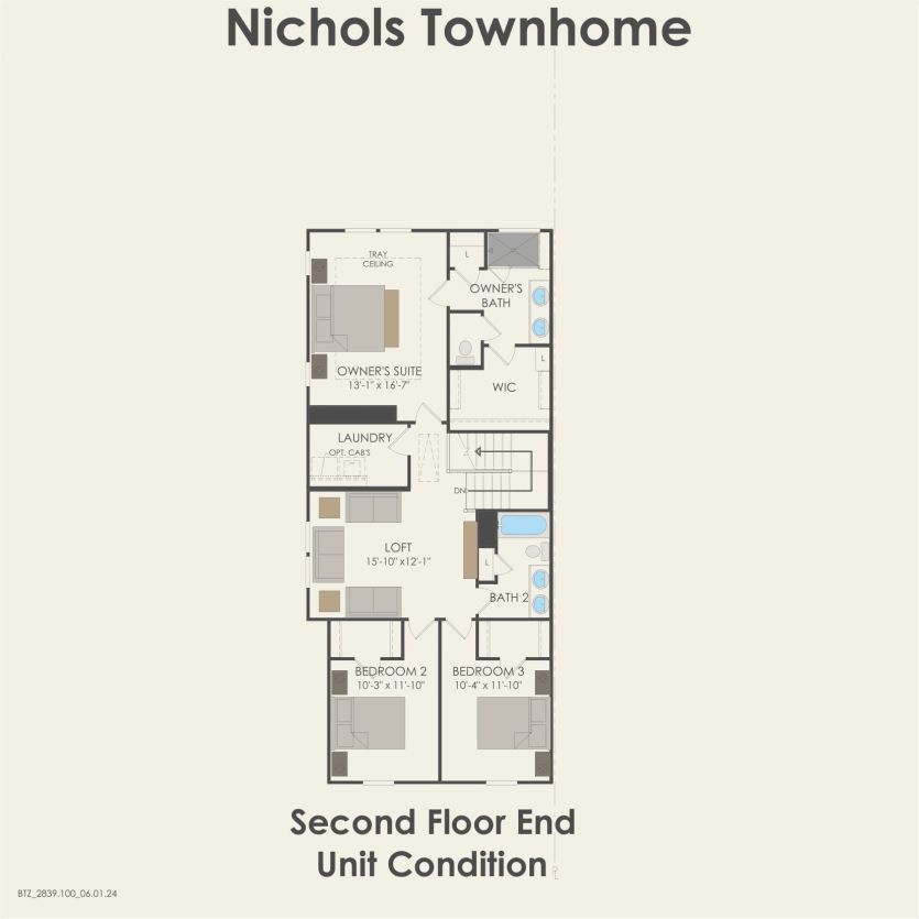 Second Floor 3 br / 2.5 ba