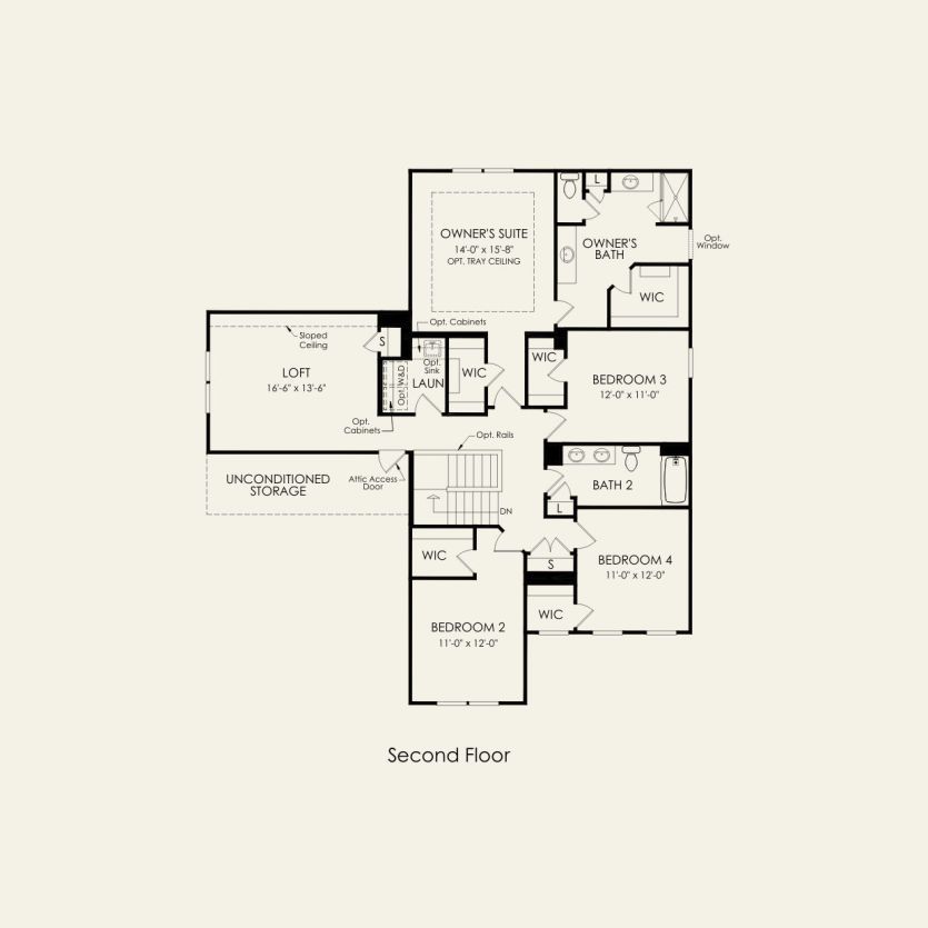Second Floor 4 br / 2 ba