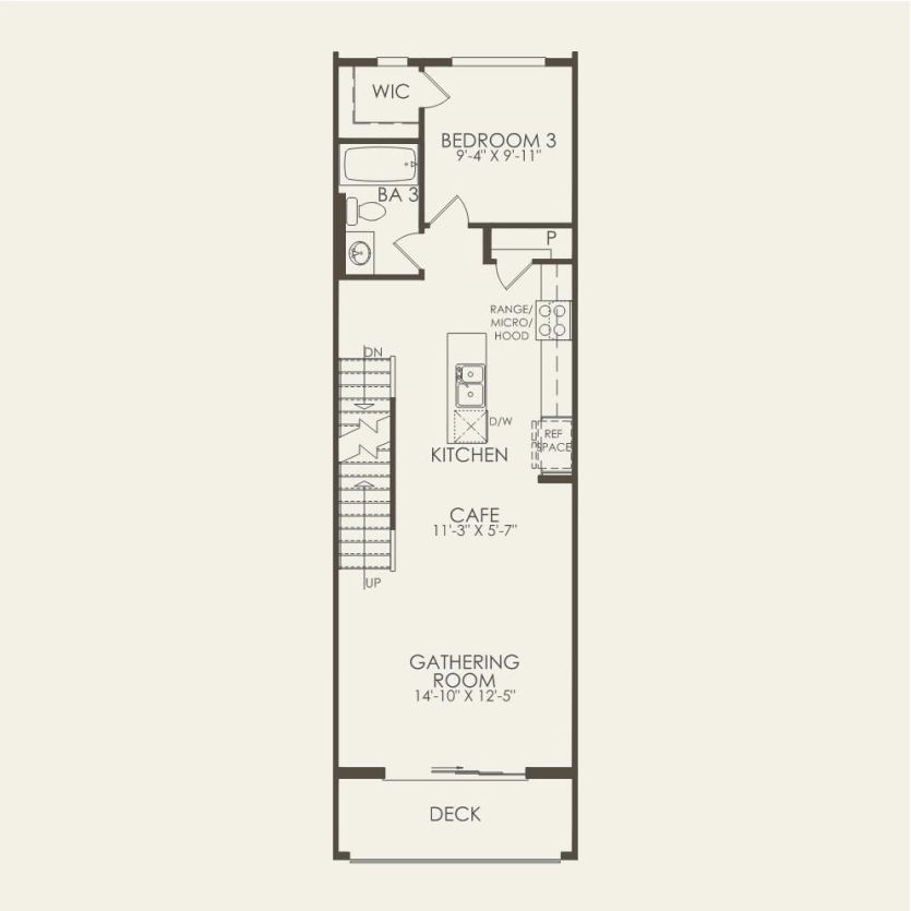 Second Floor 3 br / 3 ba