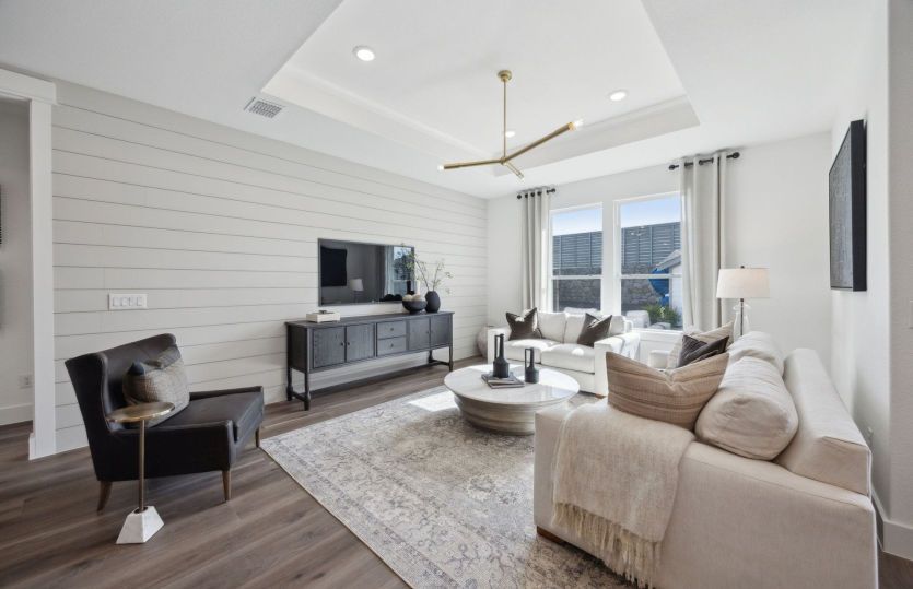 Spacious and warm gathering room *model representation