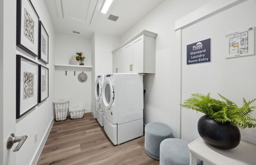 Spacious laundry room *model representation