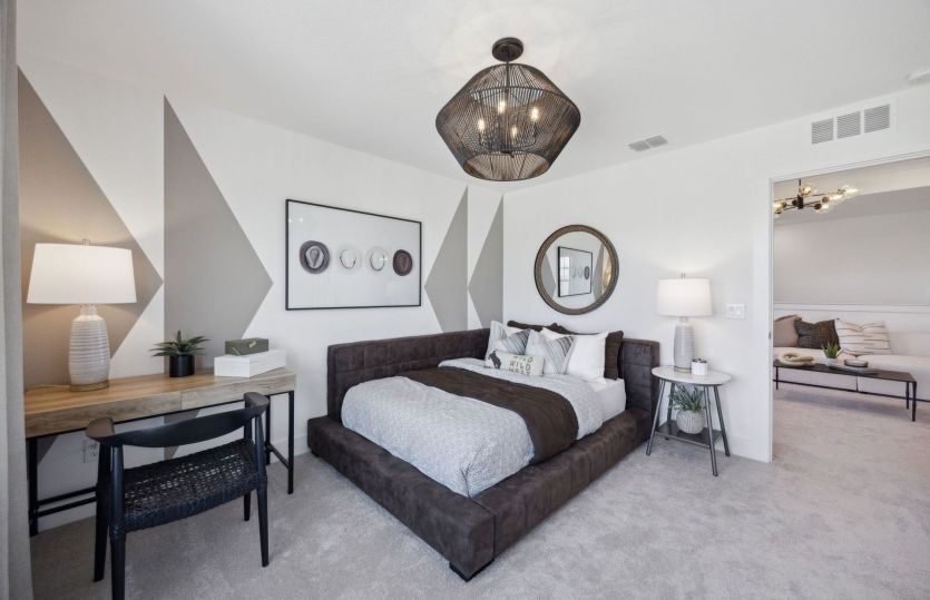 Spacious secondary bedroom *model representation