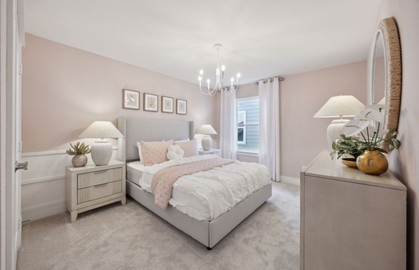 Spacious secondary bedroom *model representation
