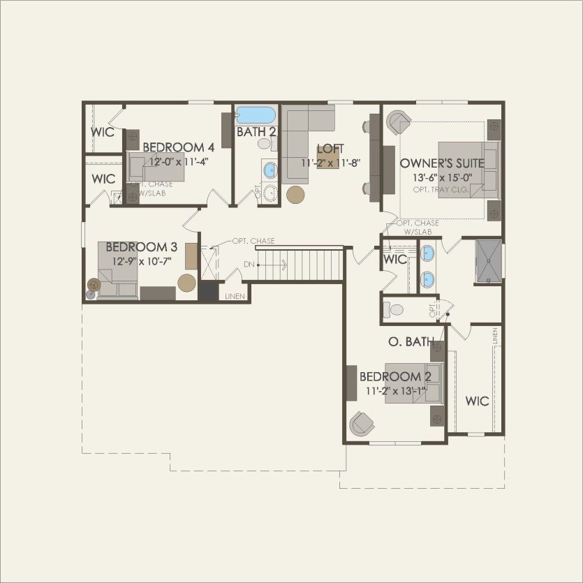 Second Floor 4 br / 2.5 ba