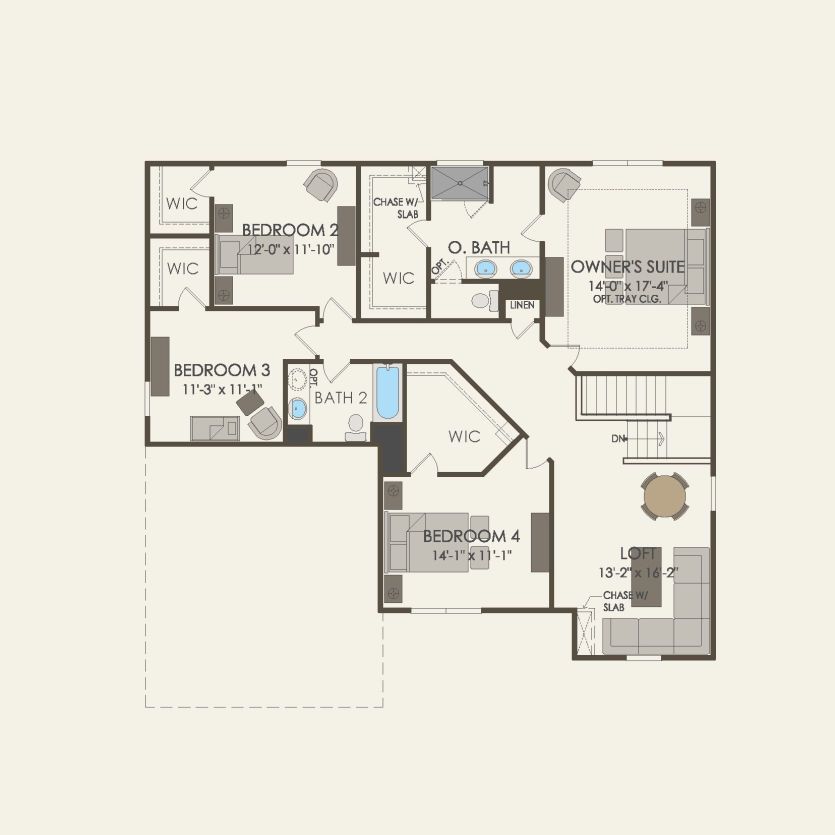 Second Floor 4 br / 2.5 ba