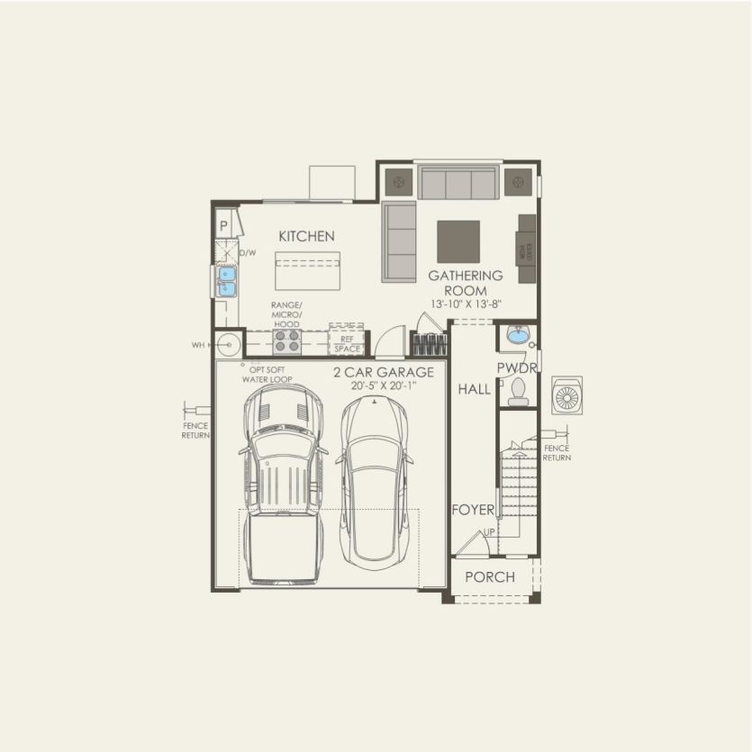 First Floor 3 br / 2.5 ba