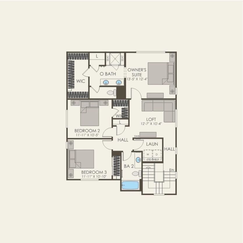 Second Floor 3 br / 2.5 ba