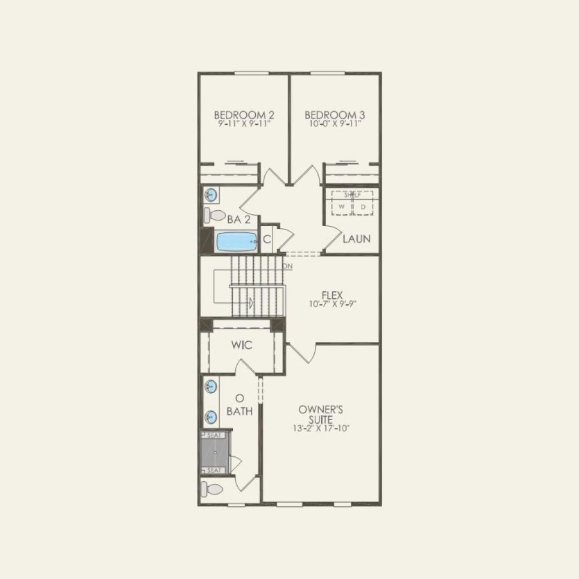 Second Floor 3 br / 2.5 ba