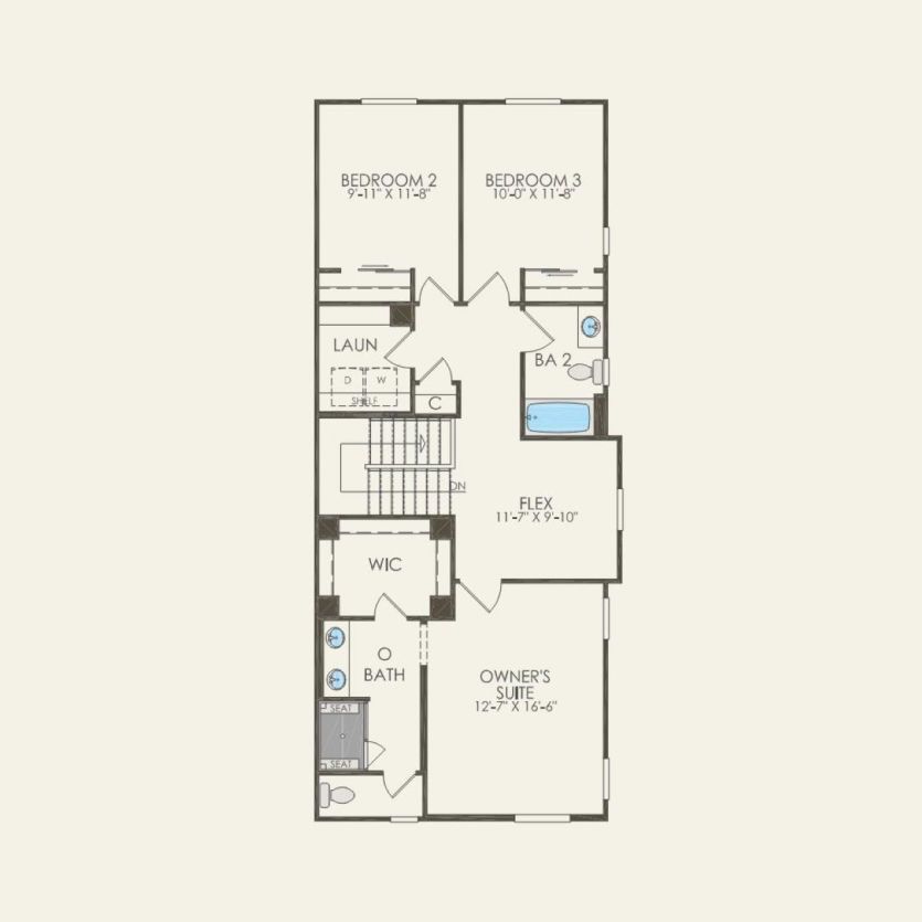 Second Floor 3 br / 2.5 ba