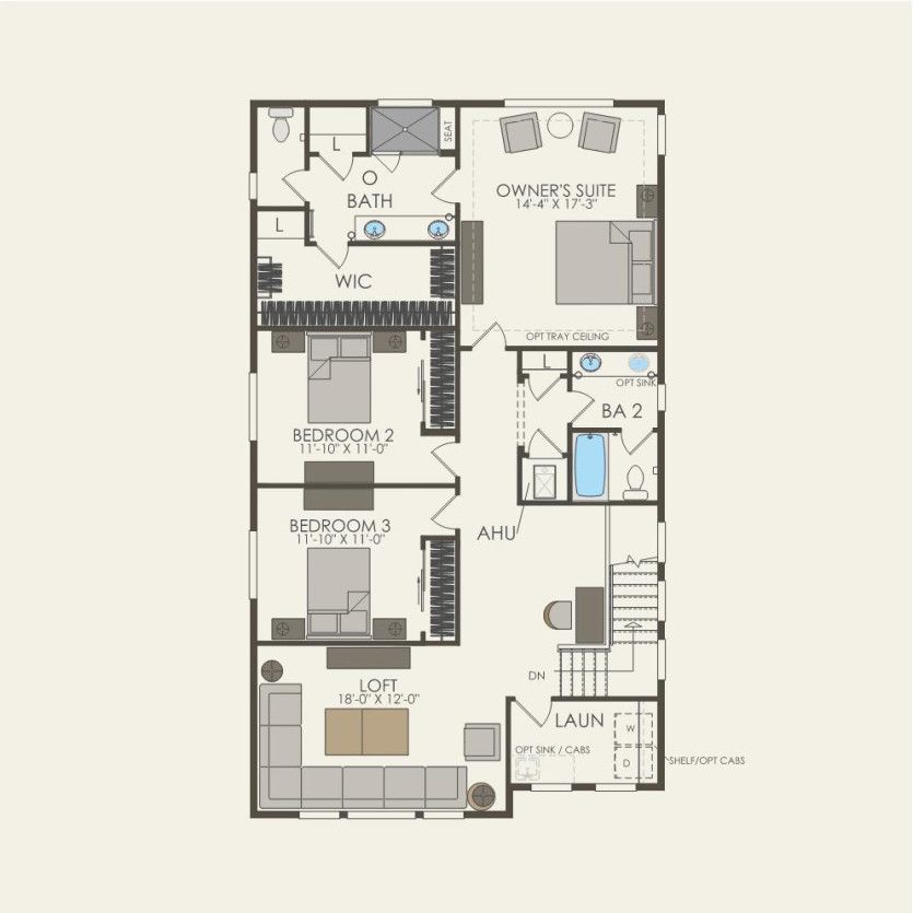 Second Floor 3 br / 2.5 ba
